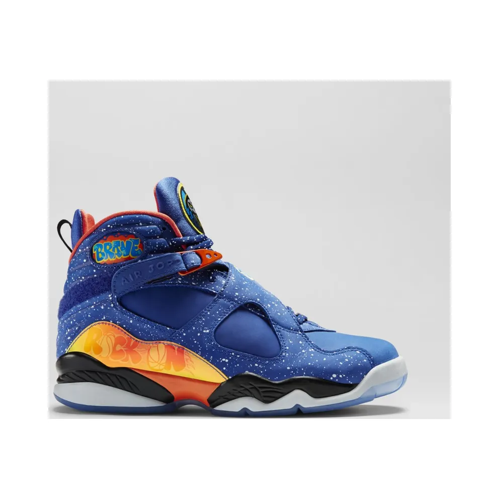 Jordan 8 Retro Doernbecher Hyper Blue-Electro Orange-Black (729893-480)