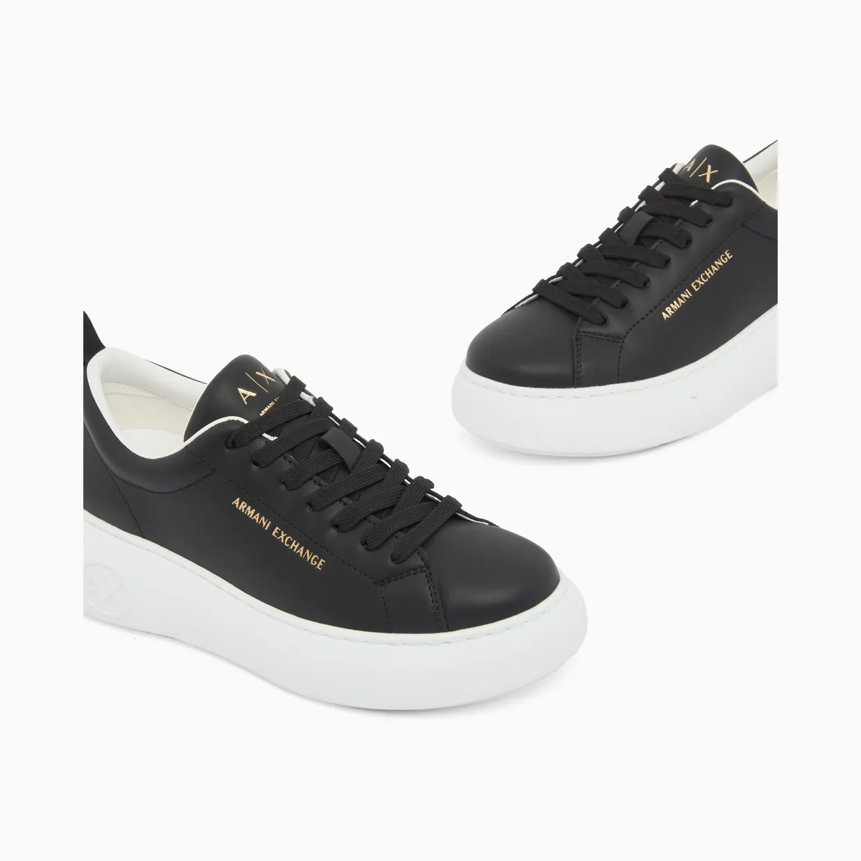 Armani Lace-Up Sneakers With A Thick Rubber Sole (XW002790-AF11912-UC001) (5)