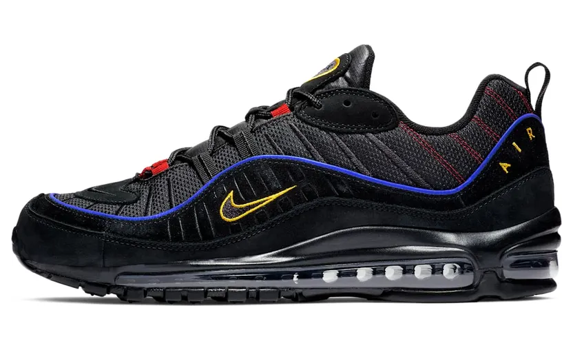 Nike Air Max 98 Black Amarillo University Red (2019) (CD1537-001)