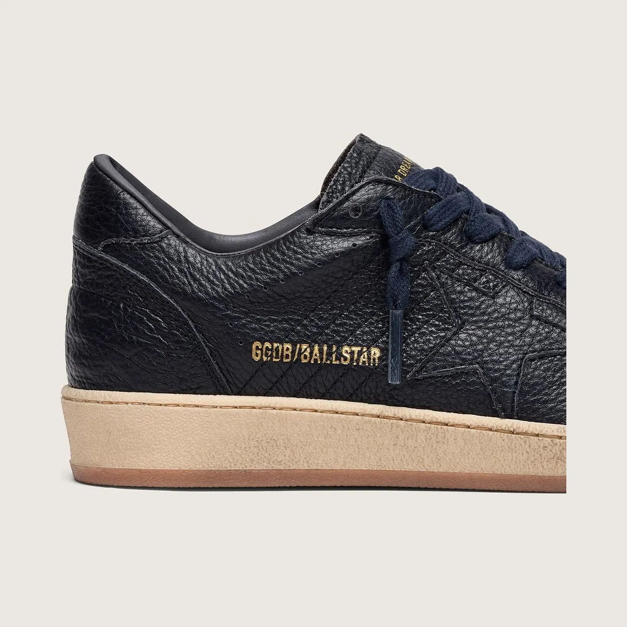 Golden Goose Ball Star In Navy-Blue Leather With Tone-On-Tone Leather Star (GMF00117.F008888.50501) (3)