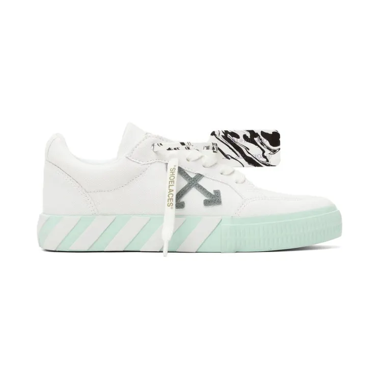 Off-White White Vulcanized Eco Canvas Low Sneakers (OMIA085F21FAB0010151)