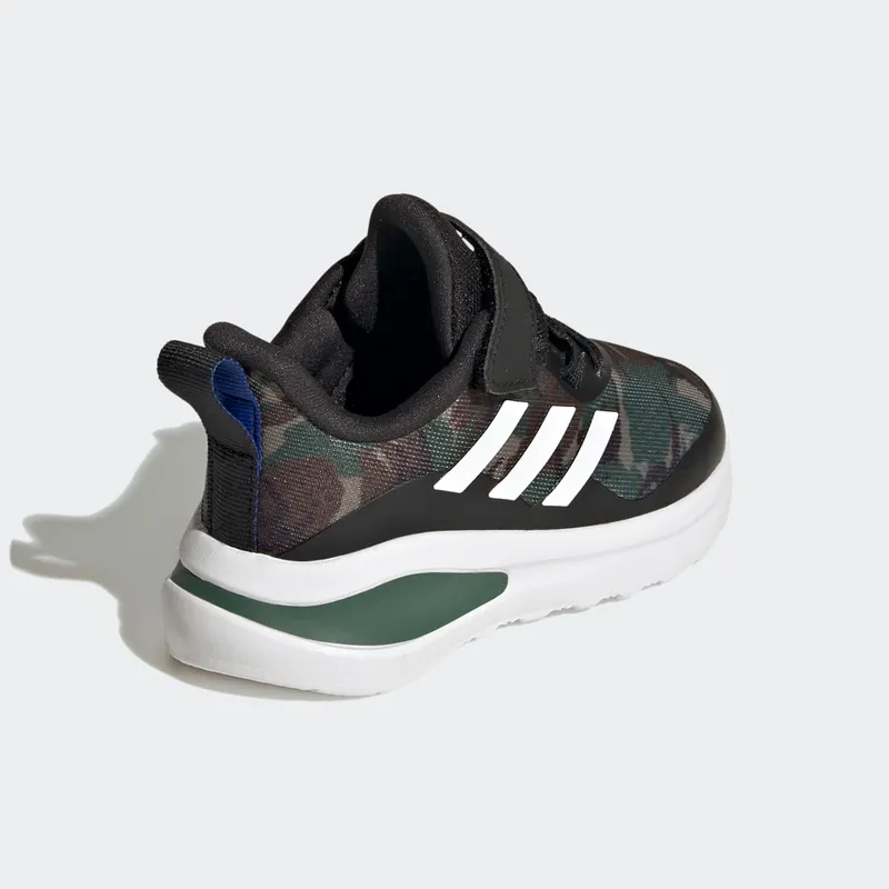 Adidas FortaRun Sport Running Elastic Lace and Top Strap Core Black / Cloud White / Green Oxide (GV9478)