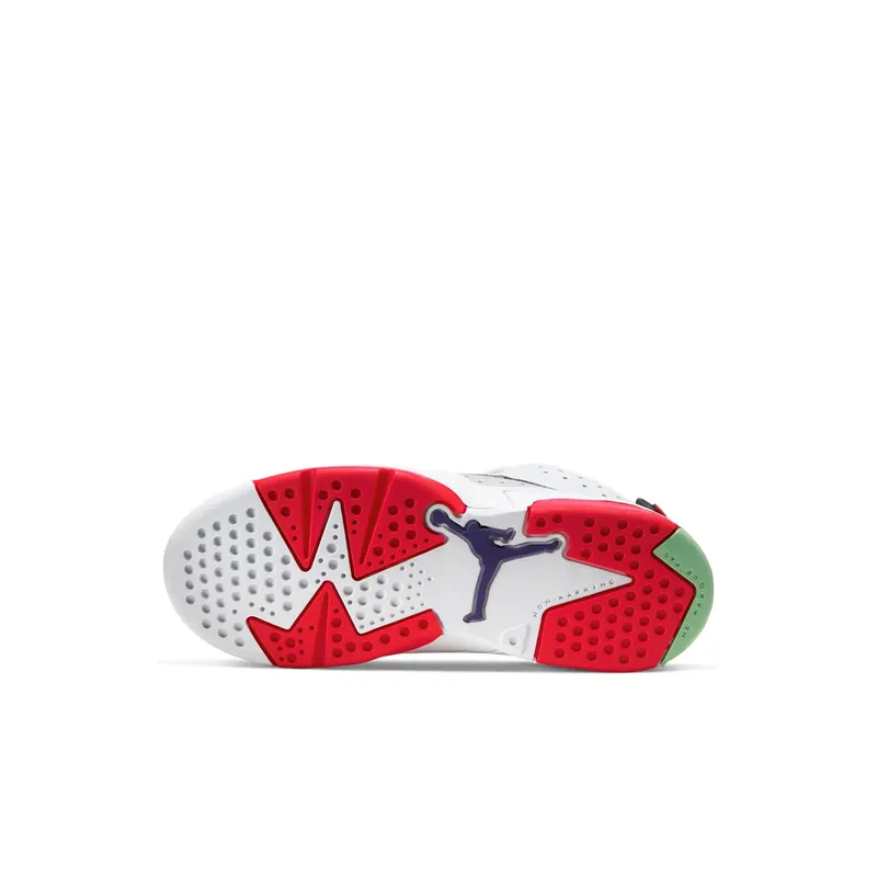 Jordan 6 Retro Hare (PS) Neutral Grey/White-True Red-Black (384666-062)