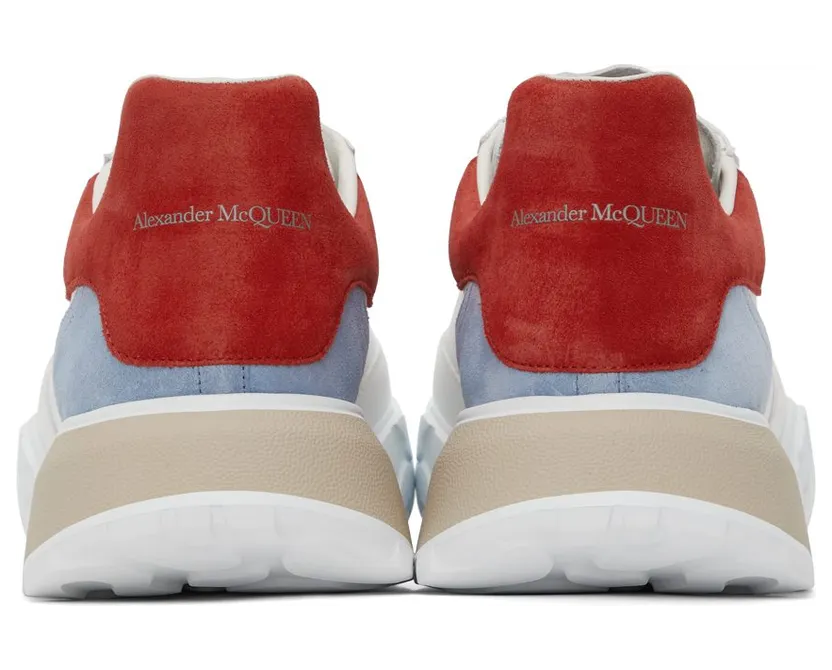Alexander McQueen White & Red New Court Sneakers (634618WIA95) (4)