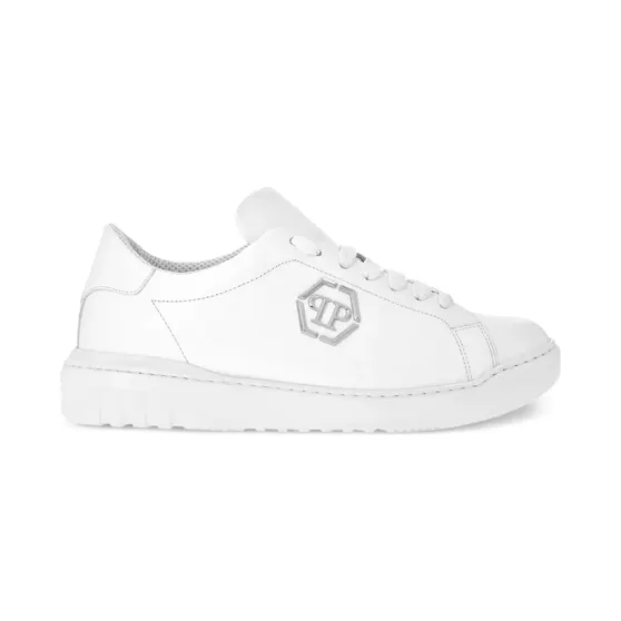 Philipp Plein Leren met logo-applicatie “White” (PADSMSC3958PLE005N)