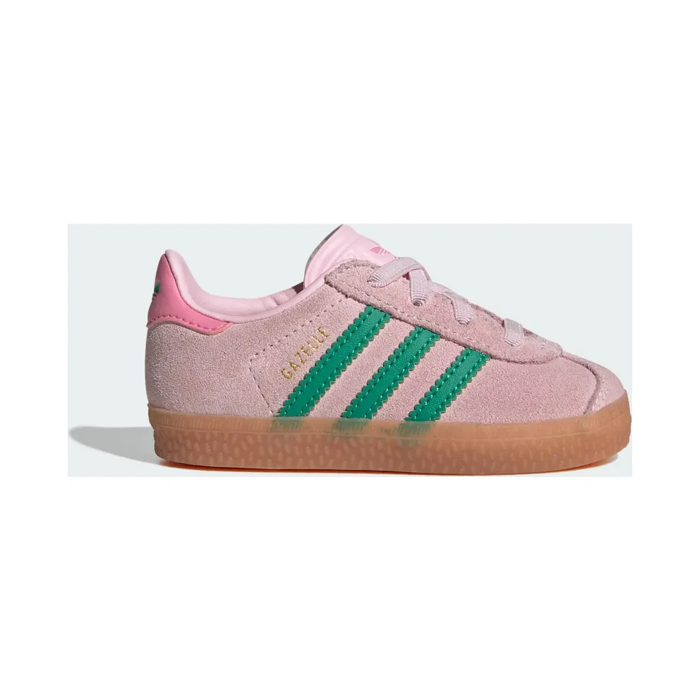Adidas Gazelle Comfort Closure met Elastische Veters Kids Clear Pink / Court Green / Bliss Pink (JP7138)