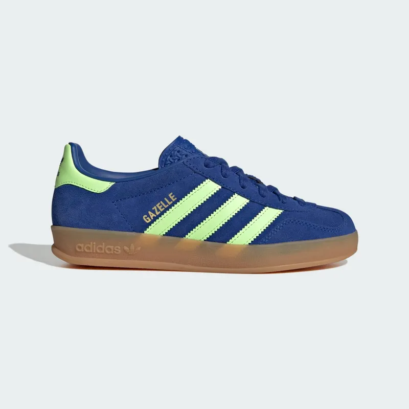 Adidas GAZELLE INDOOR Shoes Royal Blue / Green Spark / Gold Metallic (KI7176)