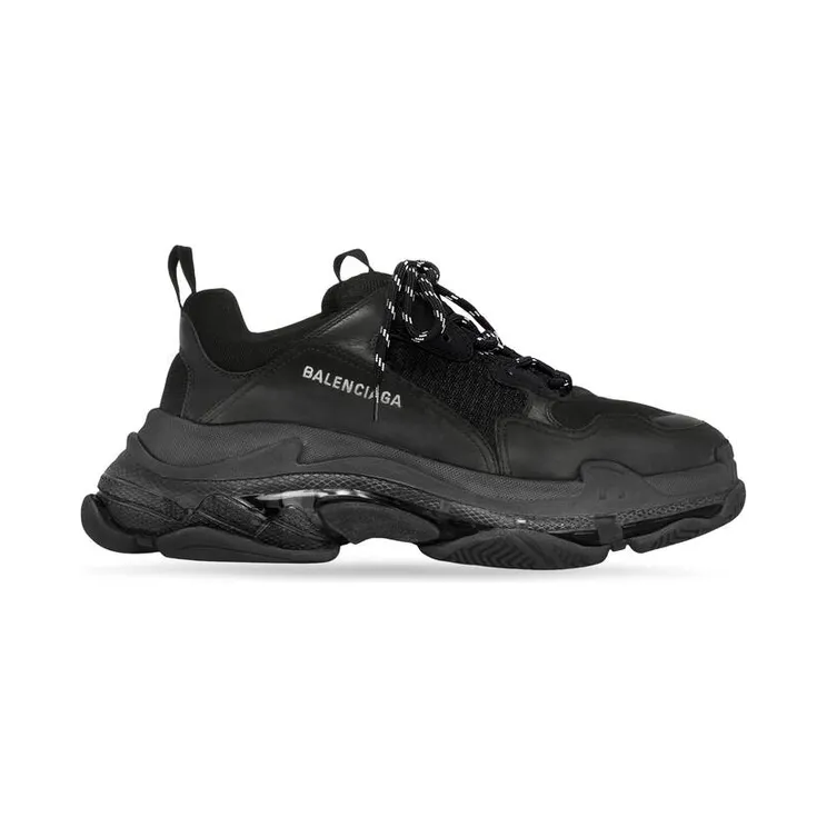 Balenciaga Triple S Clear Sole Black (541624W2FB11000)
