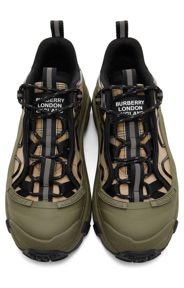 Burberry Beige & Khaki Technical Arthur Sneakers (8045285) (5)