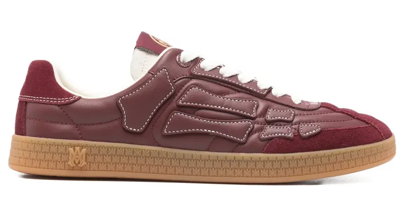 AMIRI Pacific Bones leren sneakers – Beige (AMSNSN1036)