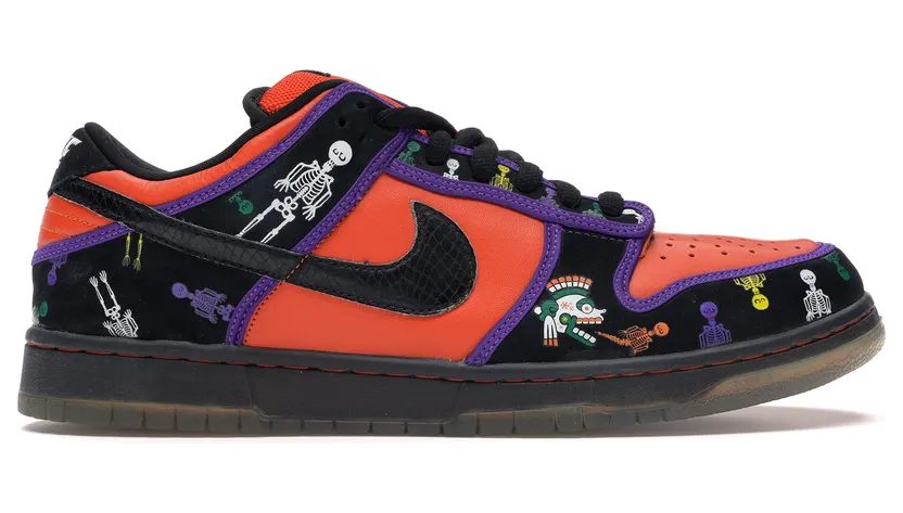 Nike Dunk Low Premium SB ‘Day of the Dead’ Orange Blaze/Black-White (313170-801)