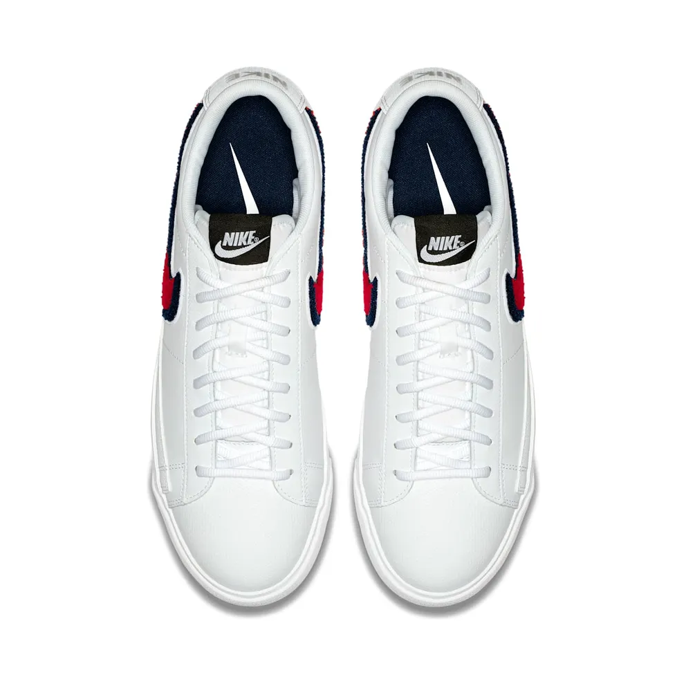Nike Blazer Low 3D White Blue Red White/White-Blue Void-University Red (AV6964-100)