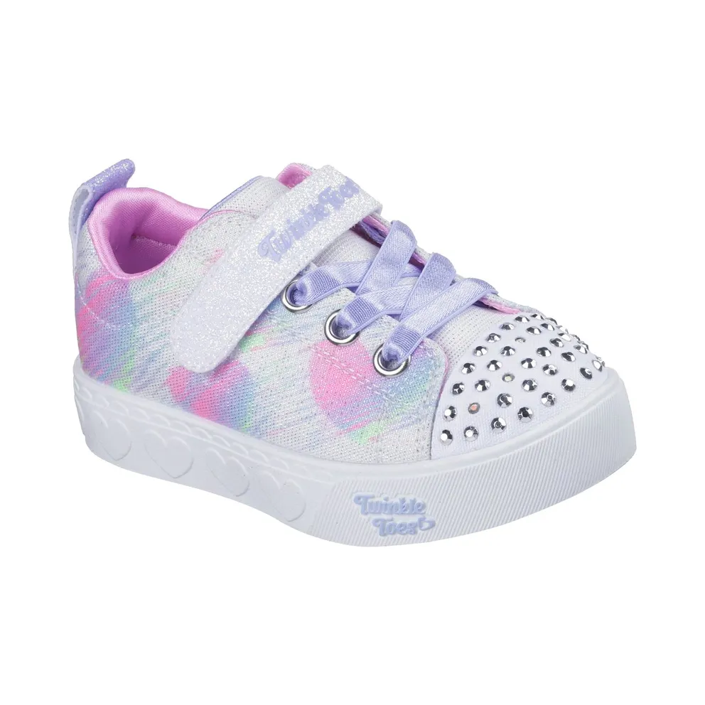 Skechers Twinkle Toes: Heart Steps – Heart Sketch Sneaker White