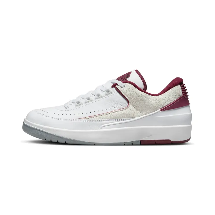 Nike Air Jordan 2 Retro Low “White / Light Steel Grey / Cherrywood Red” (DV9956-103)