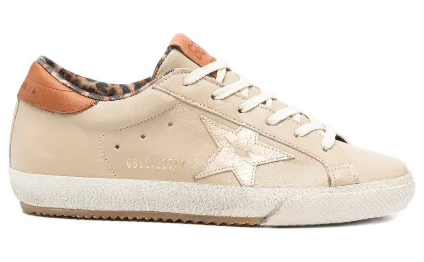Golden Goose Super-Star Sneakers mit Animal-Print – Nude (GWF01003F008121)