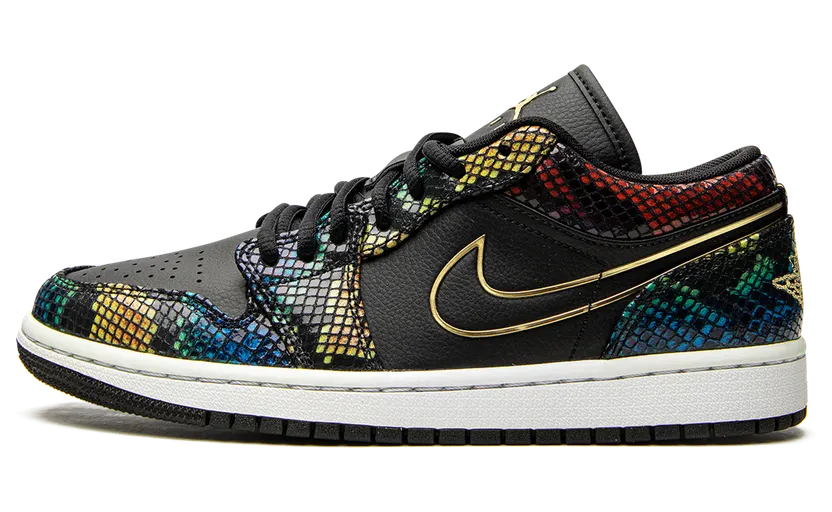 Air Jordan 1 Low Multicolor Snakeskin (CW5580-001)