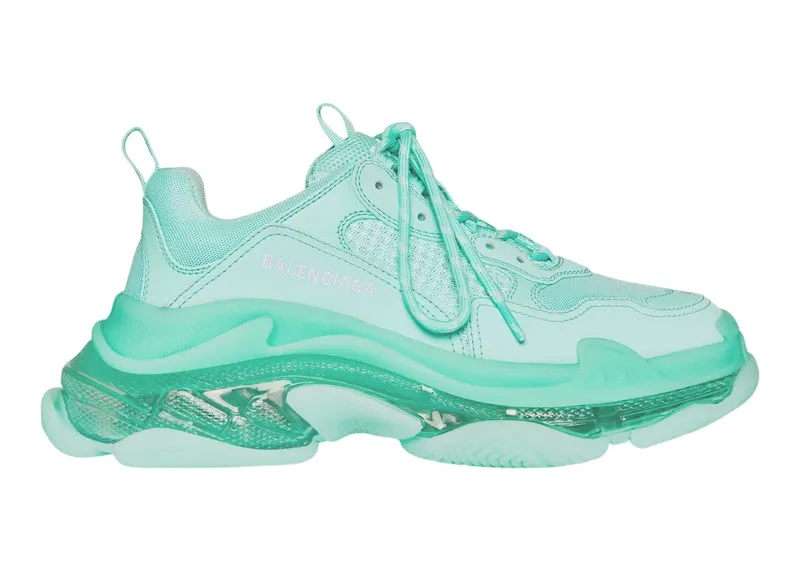 Balenciaga Triple S Clear Sole Green (W) (544351W2GA14500)