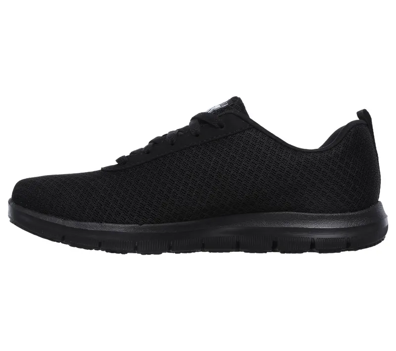 Skechers Work Slip-Resistant Relaxed Fit: Ghenter – Bronaugh Sneaker Black