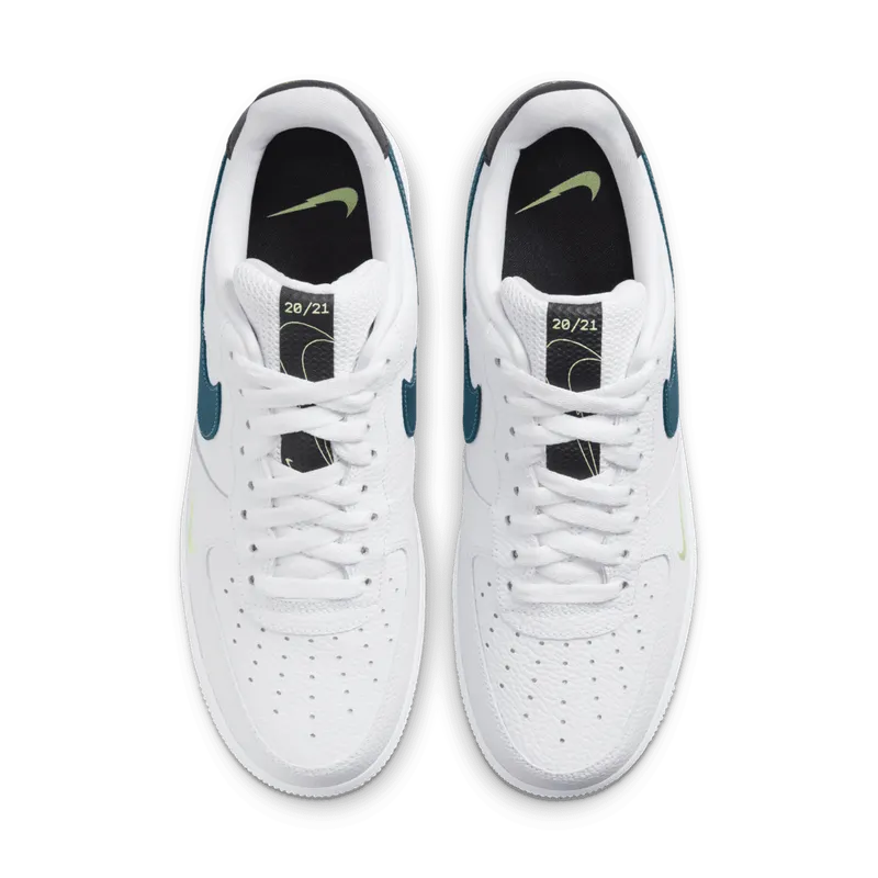 Nike Air Force 1 Low White – “White / Aquamarine-lime Glow-off Noir” (DJ6894-100)