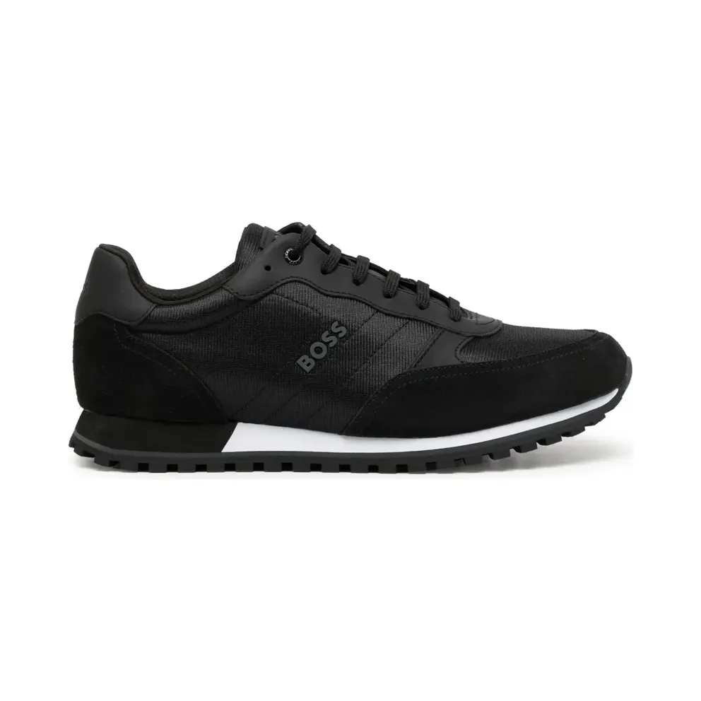 BOSS van imitatieleer with logo afwerking – Black (50498133)