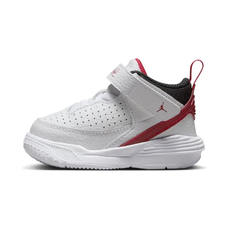 Jordan Max Aura 5 “White / Varsity Red / Wolf Grey / Black” (DZ4355-101)