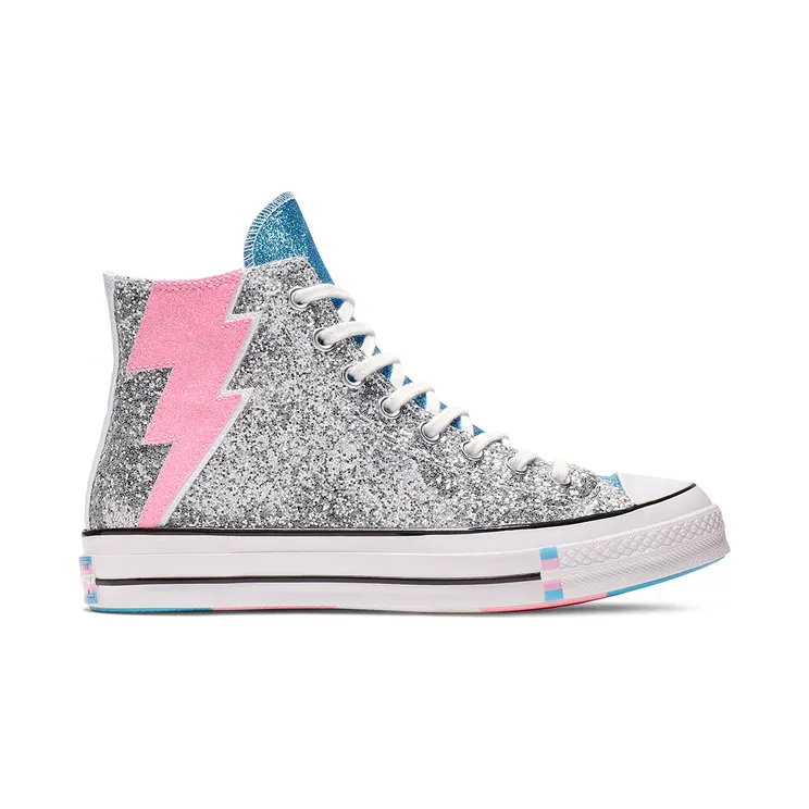 Converse Chuck 70 Hi ‘Pride Shimmering Silver’ Silver/Egret/Gnarly Blue (165723C)