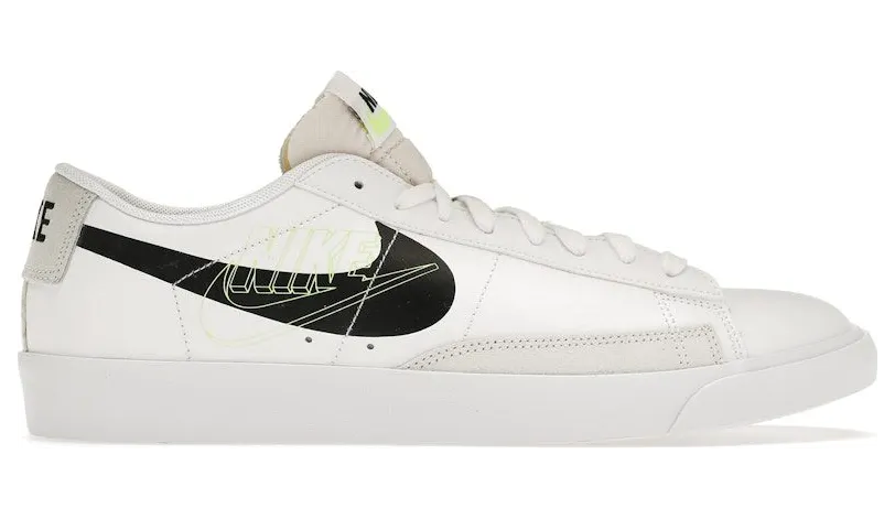 Nike Blazer Low Print White Black Volt (DA4652-100)