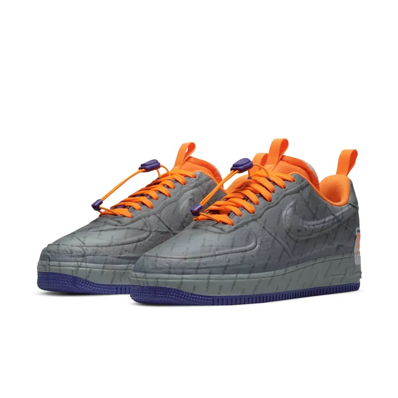 Nike Air Force 1 Experimental Suns (2021) – “Light Smoke Grey / Court Purple / Total Orange” (CZ1528-001)