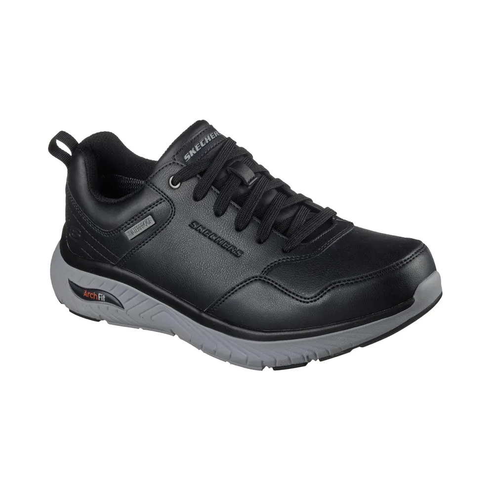 Skechers Waterproof Relaxed Fit: Arch Fit Crosser “Ronaldo Sneaker Black” (205347BLK)