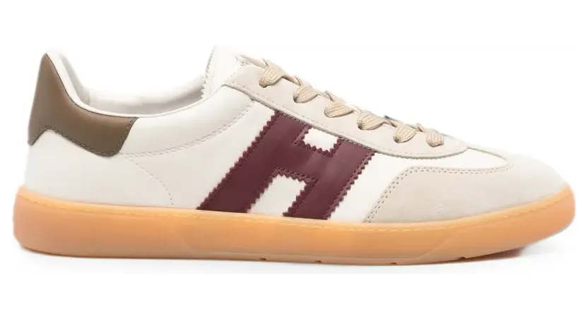 Hogan Cool sneakers met suède vlakken – Beige (HXM6470FB60UHC)