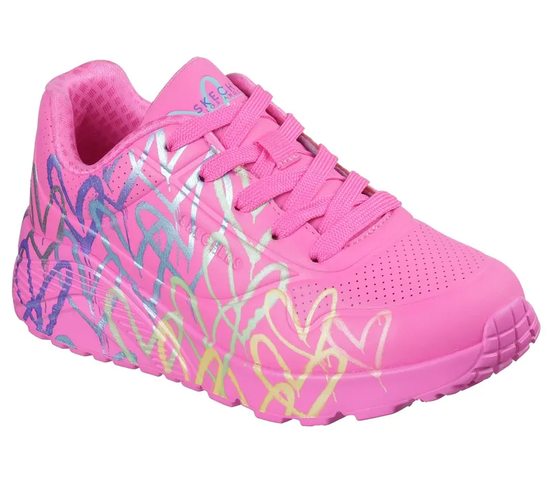 Skechers JGoldcrown: UNO Lite – Metallic Joy Sneaker Heet Pink