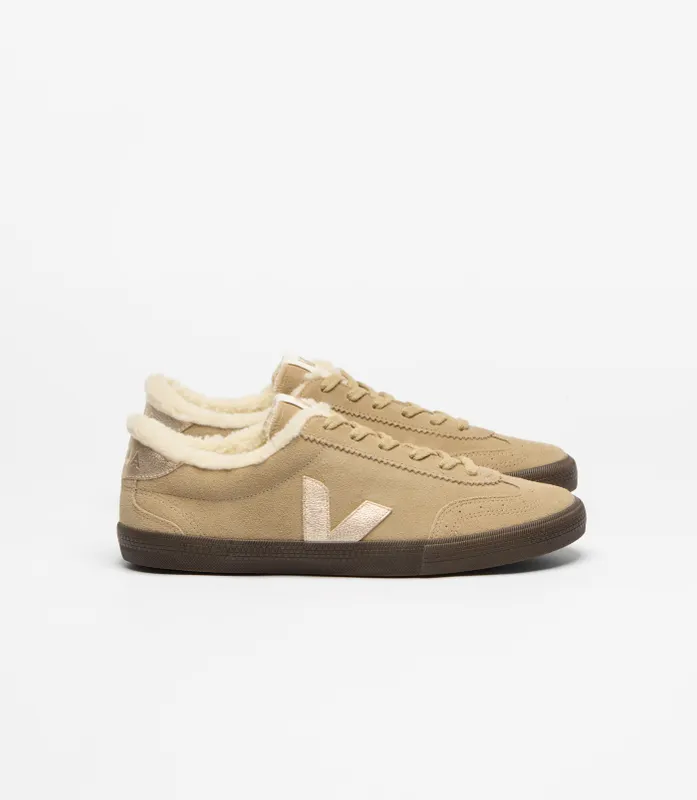 Veja Volley Suede Sneakers with Shearling Lining Platinum (VU0321860)