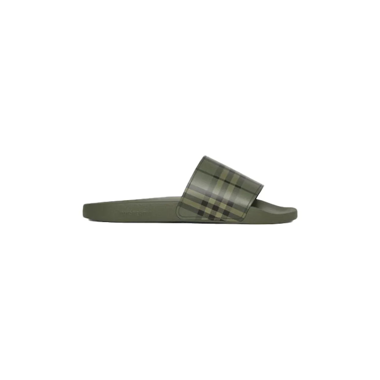 Burberry Embossed Logo Slides Military Green (80427111)