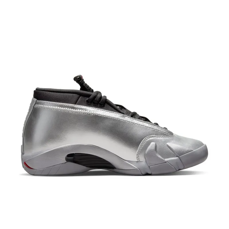 Air Jordan 14 Retro Low Metallic Silver/Wolf Grey/Black/Fire Red (DH4121-060)