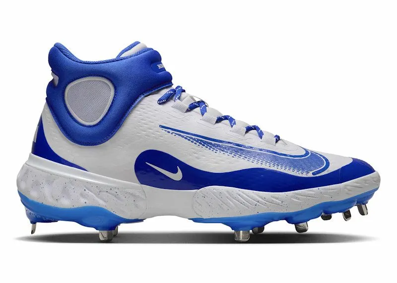 Nike Alpha Huarache Elite 4 Mid White Hyper Royal (FD2744-104)