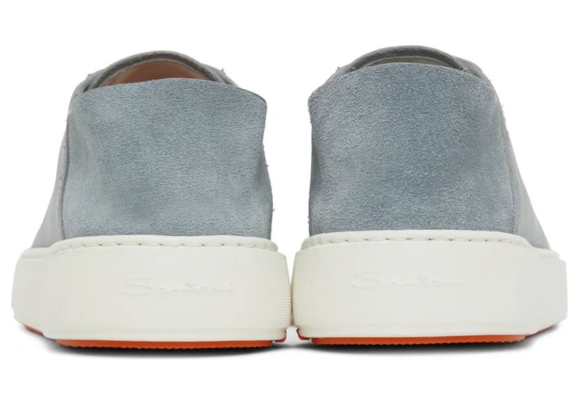 Santoni Blue Buffed Leather Sneakers (MBCD21630BARGOGAZ29) (4)
