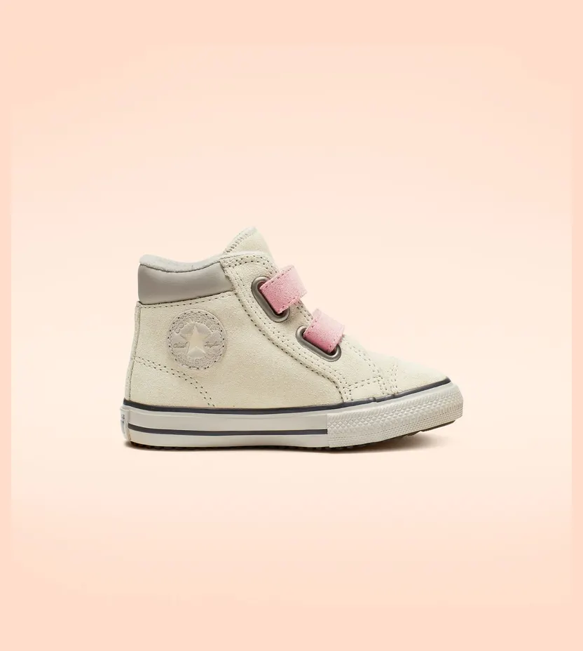 Converse Chuck Taylor All Star Hook and Loop PC Boot High Top Natural Ivory/coastal Pink (765166C)