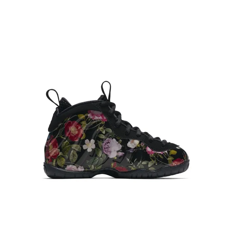 Nike Air Foamposite One Floral (PS) Black/Black-Metallic Gold (AT8249-001)