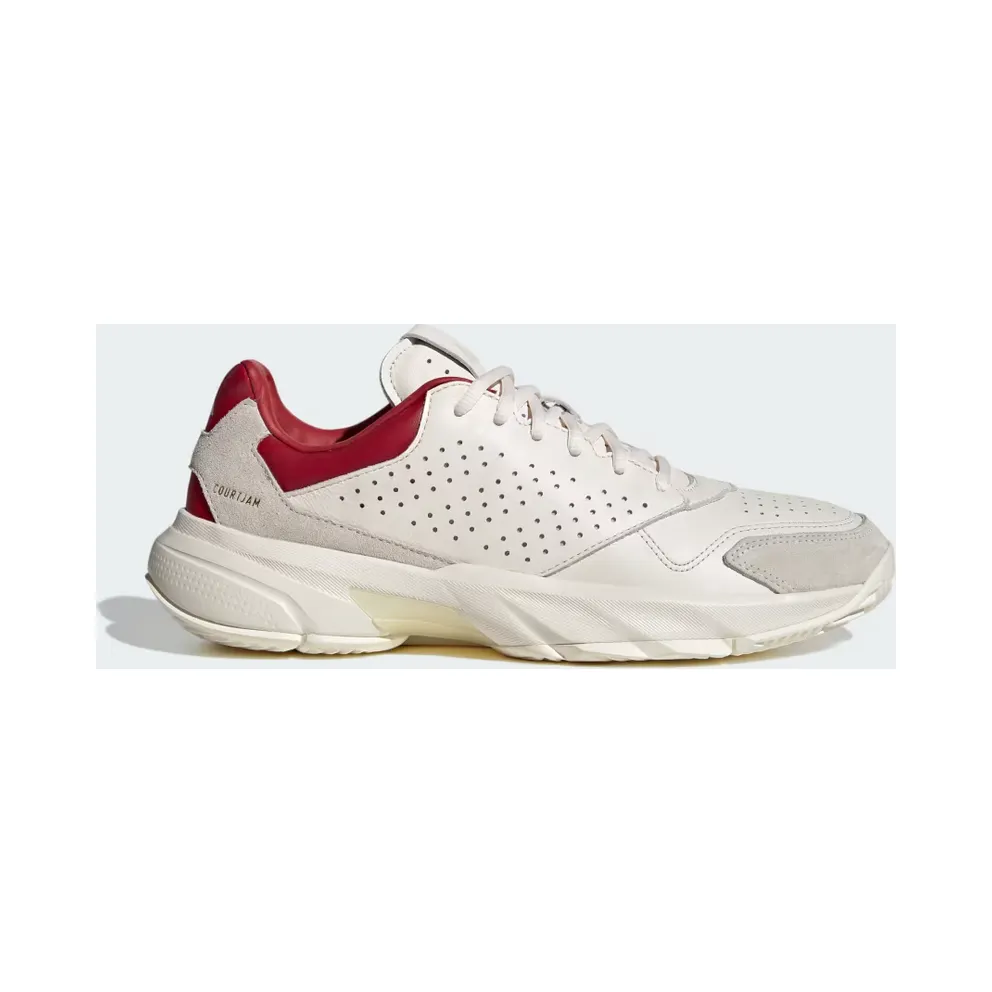 adidas Courtjam Control 3 Premium Tennis “Chalk White / Chalk White / Team Victory Red” (JP9105)