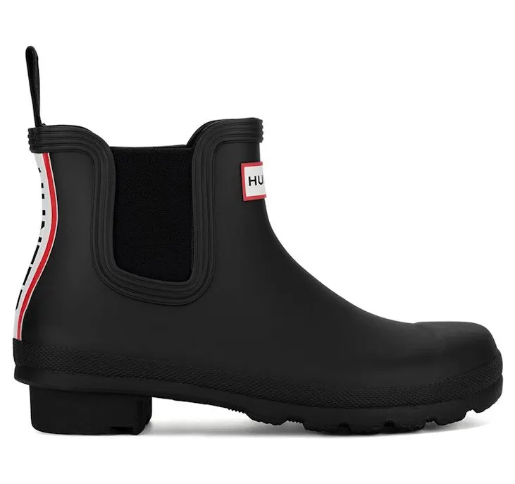 Hunter Chelsea Tri-Color Rain Boots Black (WFS2354RMA-BLK)