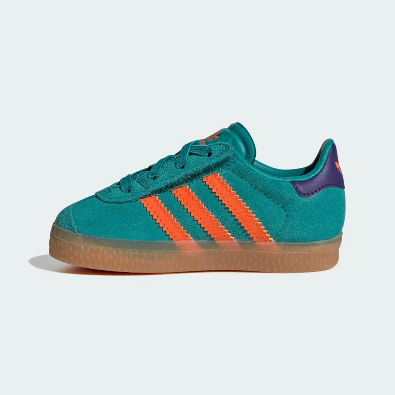 Adidas Gazelle Comfort Closure with Elastische Veters Kids Pure Teal / Impact Orange / Collegiate Purple (JR5940)
