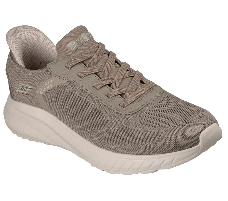 Skechers Slip-ins: BOBS Sport Squad Chaos – Solid Step Sneaker Donker Taupe