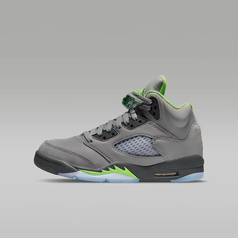 Air Jordan 5 Retro Green Bean (GS) “Silver / Flint Grey / Green Bean” (DQ3734-003)