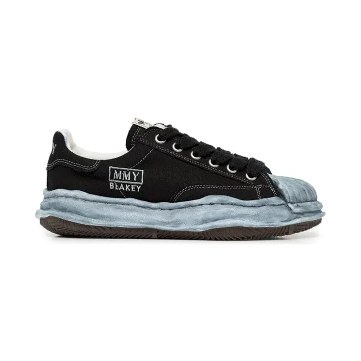 Maison Mihara Yasuhiro Blakey OG Sole Canvas Low Over Dye Black (A08FW710 Black)
