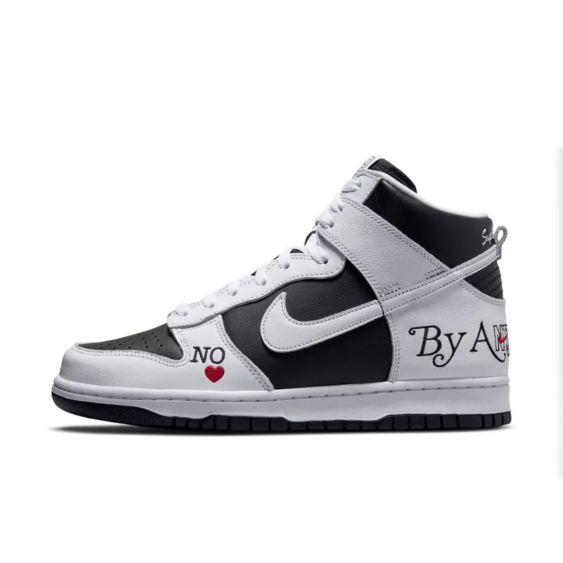 Nike x Supreme SB Dunk High By Any Means White – “Black / White” (DN3741-002)