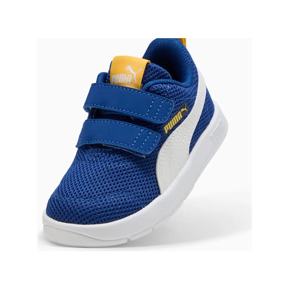 Puma Courtflex V3 Mesh Royal White Yellow (398086-05)