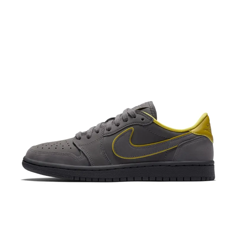 Jordan 1 Retro Low Thunder Grey (W) Thunder Grey/Bright Citron-White (AQ0828-017)