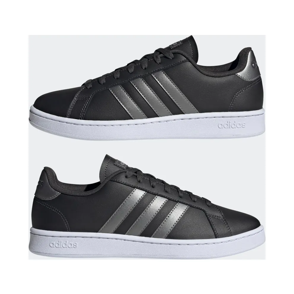 Adidas Grand Court Carbon / Iron Metallic / Cloud White (H04547)