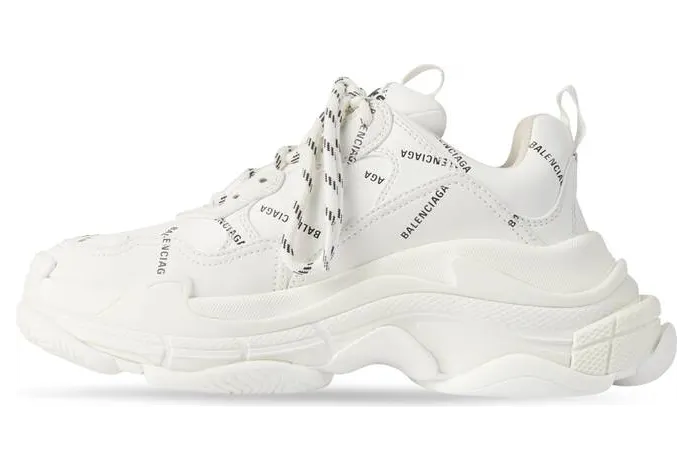 Balenciaga Triple S Allover Logo White (W) (3)