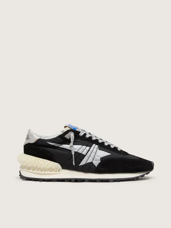 Golden Goose Women’S Marathon With Black Ripstop Nylon Upper And Silver Star (GWF00684.F005675.90179)